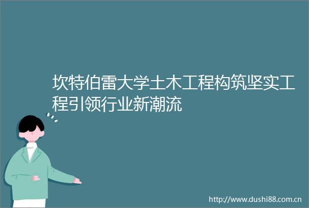 坎特伯雷大学土木工程构筑坚实工程引领行业新潮流