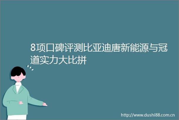 8项口碑评测比亚迪唐新能源与冠道实力大比拼