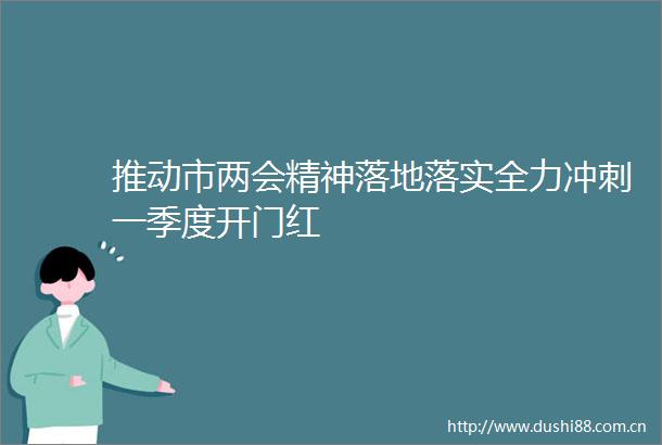 推动市两会精神落地落实全力冲刺一季度开门红
