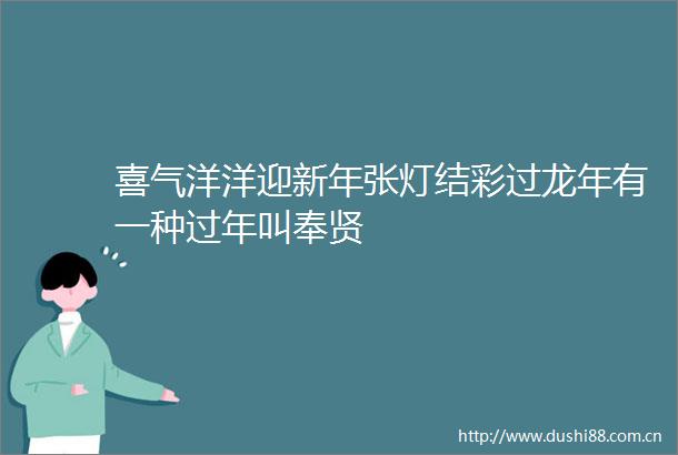 喜气洋洋迎新年张灯结彩过龙年有一种过年叫奉贤