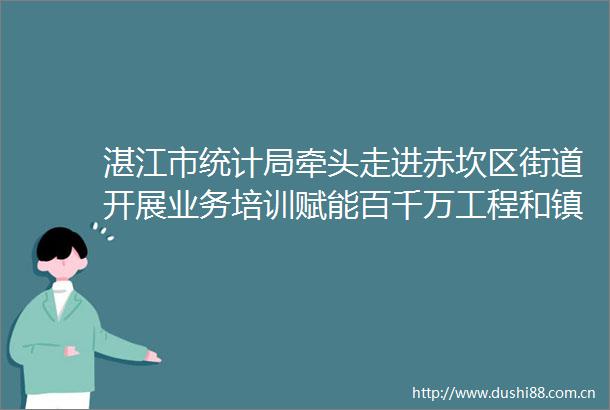 湛江市统计局牵头走进赤坎区街道开展业务培训赋能百千万工程和镇域经济发展