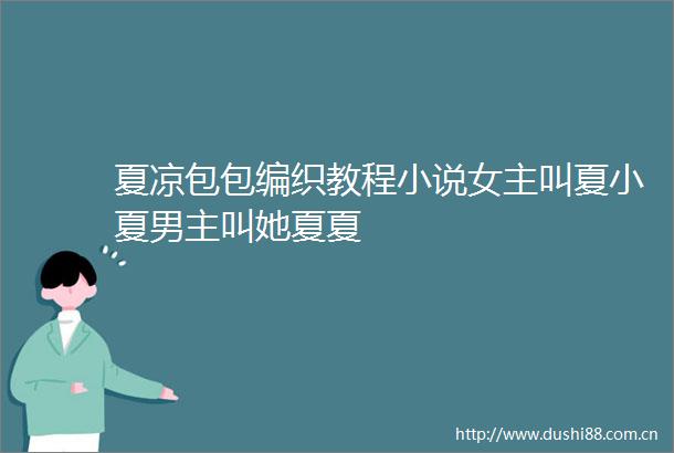 夏凉包包编织教程小说女主叫夏小夏男主叫她夏夏