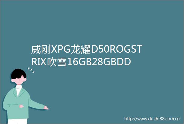威刚XPG龙耀D50ROGSTRIX吹雪16GB28GBDDR43600