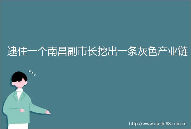 逮住一个南昌副市长挖出一条灰色产业链