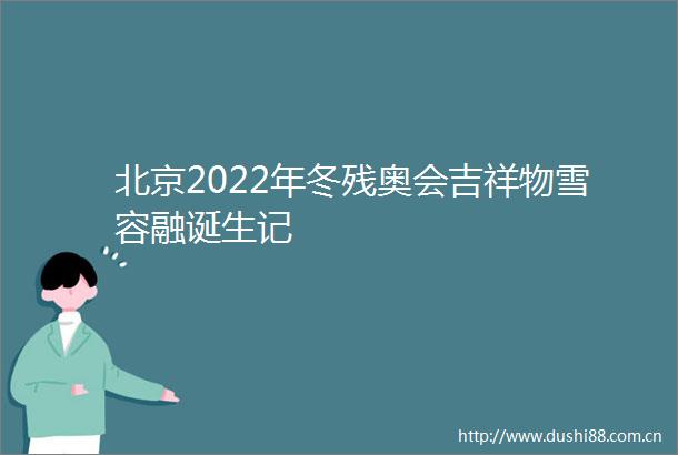 北京2022年冬残奥会吉祥物雪容融诞生记