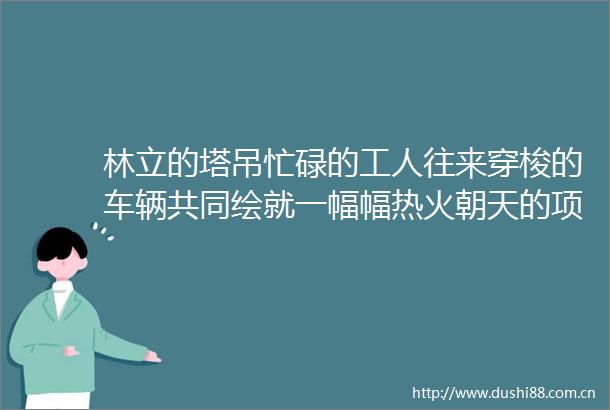 林立的塔吊忙碌的工人往来穿梭的车辆共同绘就一幅幅热火朝天的项目建设推进图