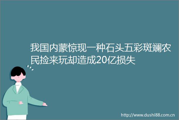 我国内蒙惊现一种石头五彩斑斓农民捡来玩却造成20亿损失