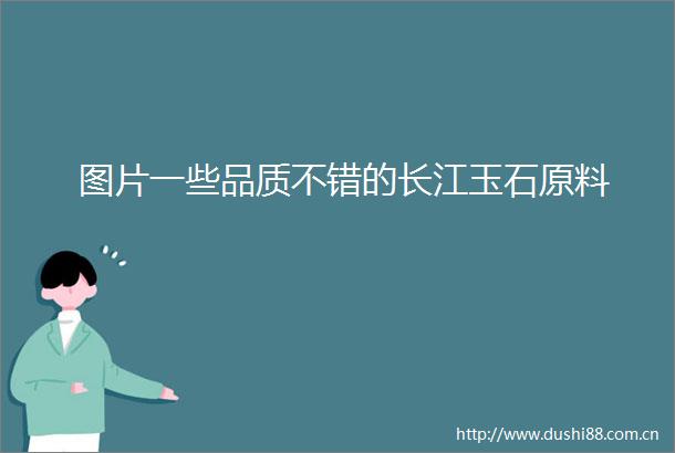 图片一些品质不错的长江玉石原料