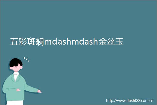 五彩斑斓mdashmdash金丝玉
