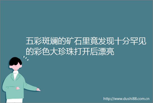 五彩斑斓的矿石里竟发现十分罕见的彩色大珍珠打开后漂亮