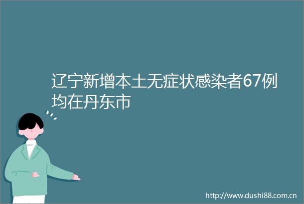 辽宁新增本土无症状感染者67例均在丹东市