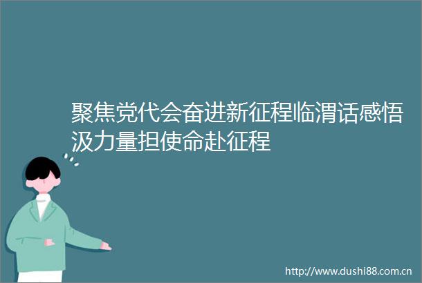 聚焦党代会奋进新征程临渭话感悟汲力量担使命赴征程