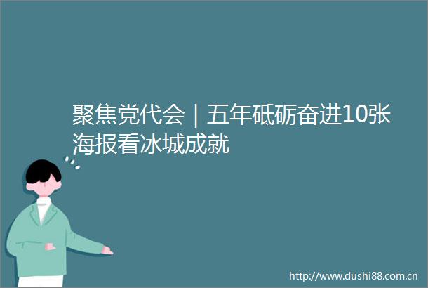 聚焦党代会｜五年砥砺奋进10张海报看冰城成就