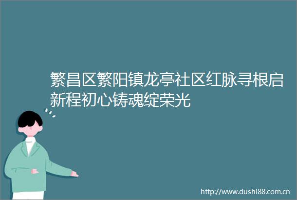 繁昌区繁阳镇龙亭社区红脉寻根启新程初心铸魂绽荣光