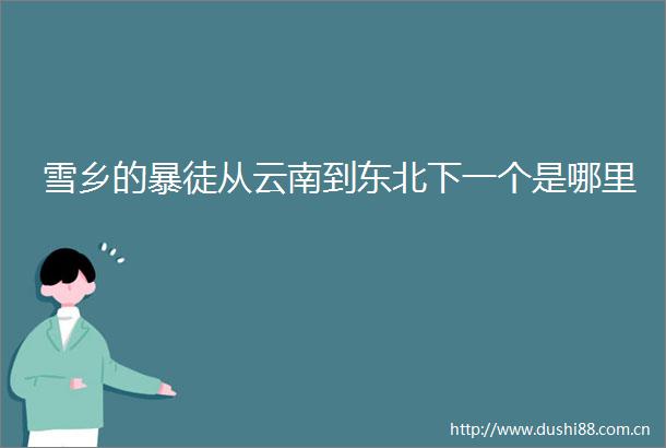 雪乡的暴徒从云南到东北下一个是哪里