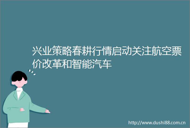 兴业策略春耕行情启动关注航空票价改革和智能汽车