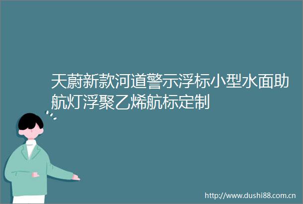天蔚新款河道警示浮标小型水面助航灯浮聚乙烯航标定制