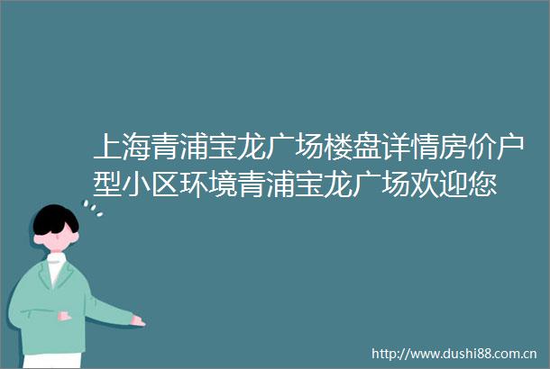 上海青浦宝龙广场楼盘详情房价户型小区环境青浦宝龙广场欢迎您