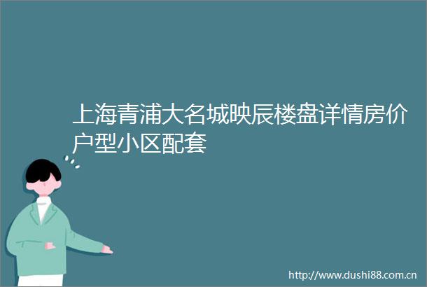 上海青浦大名城映辰楼盘详情房价户型小区配套