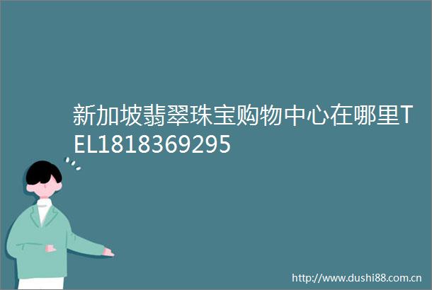 新加坡翡翠珠宝购物中心在哪里TEL1818369295