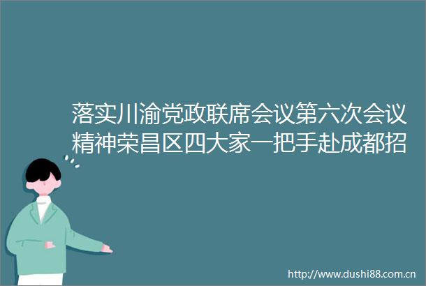 落实川渝党政联席会议第六次会议精神荣昌区四大家一把手赴成都招商