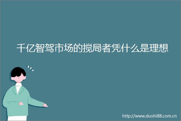 千亿智驾市场的搅局者凭什么是理想