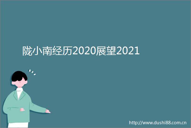 陇小南经历2020展望2021