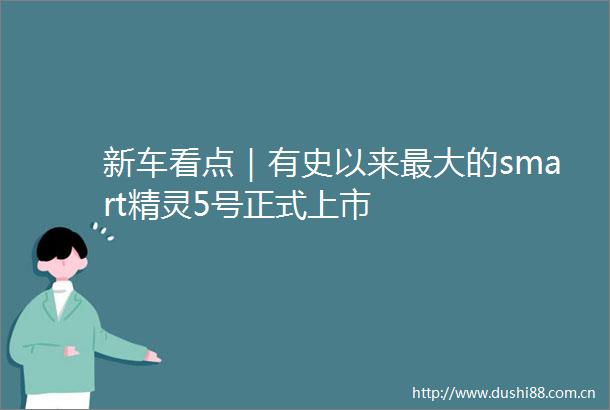 新车看点｜有史以来最大的smart精灵5号正式上市