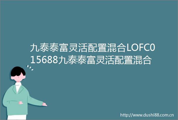 九泰泰富灵活配置混合LOFC015688九泰泰富灵活配置混合型证券投资基金LOF招募说明书更新