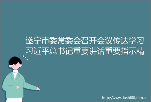 遂宁市委常委会召开会议传达学习总书记重要讲话重要指示精神及省委十二届七次全会精神研究我市贯彻落实意见