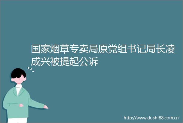 烟草专卖局原党组书记局长凌成兴被提起公诉