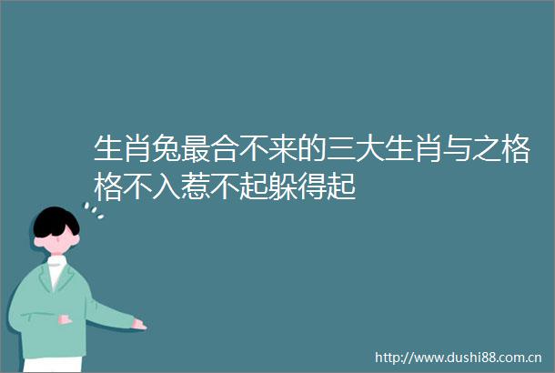 生肖兔最合不来的三大生肖与之格格不入惹不起躲得起