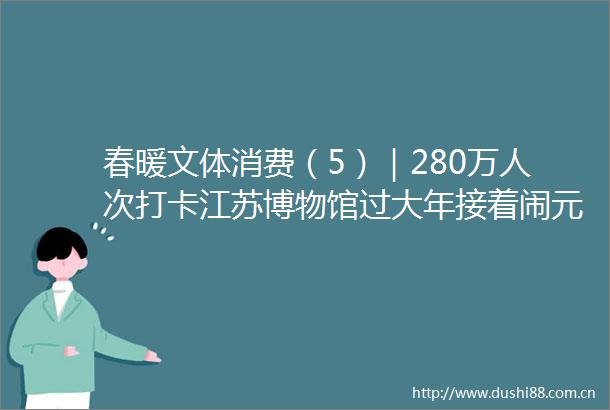 春暖文体消费（5）｜280万人次打卡江苏博物馆过大年接着闹元宵