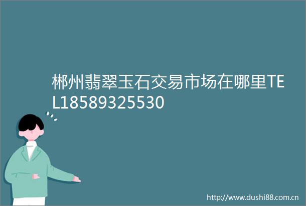 郴州翡翠玉石交易市场在哪里TEL18589325530