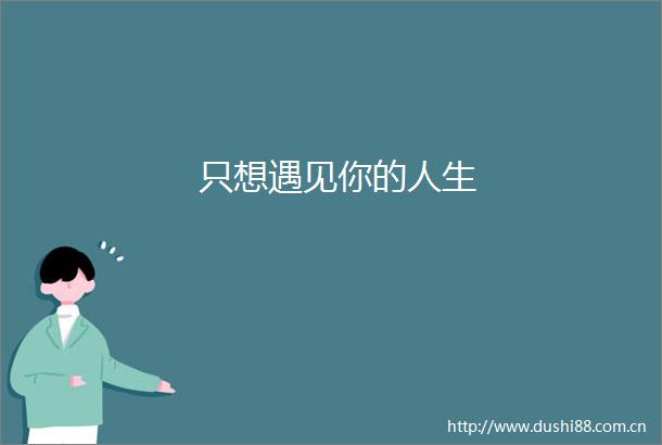 只想遇见你的人生