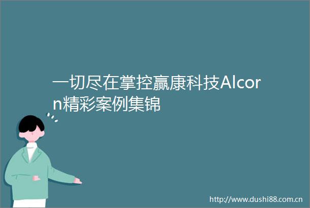 一切尽在掌控赢康科技Alcorn精彩案例集锦