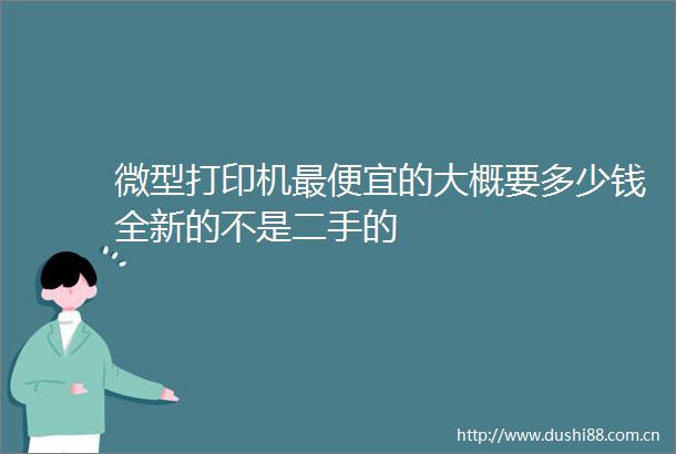 微型打印机最便宜的大概要多少钱全新的不是二手的