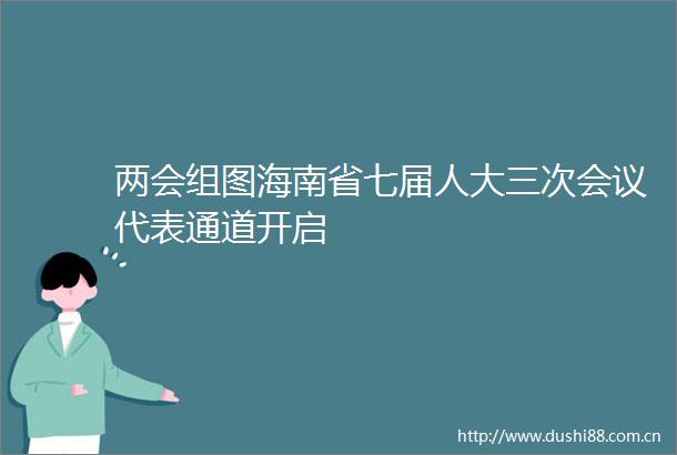 两会组图海南省七届人大三次会议代表通道开启