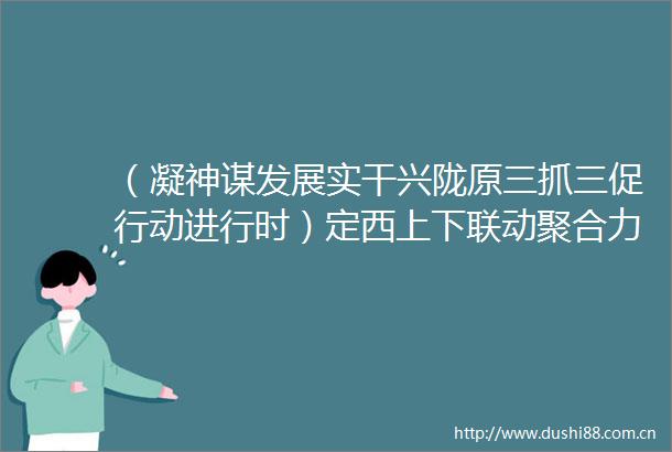 （凝神谋发展实干兴陇原三抓三促行动进行时）定西上下联动聚合力全力攻坚促化解