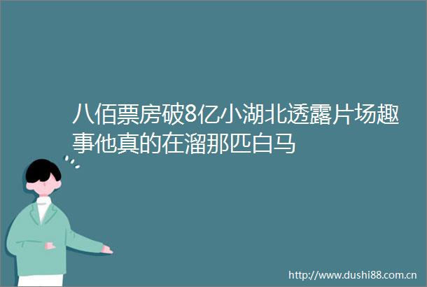 八佰票房破8亿小湖北透露片场趣事他真的在溜那匹白马