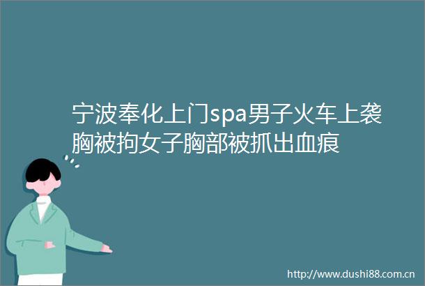 宁波奉化上门spa男子火车上袭胸被拘女子胸部被抓出血痕