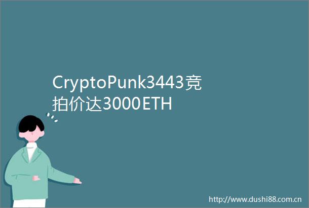 CryptoPunk3443竞拍价达3000ETH