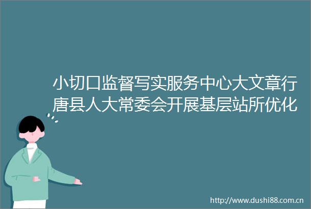 小切口监督写实服务中心大文章行唐县人大常委会开展基层站所优化营商环境三化提升活动