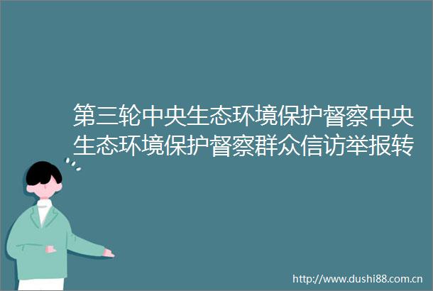 第三轮中央生态环境保护督察中央生态环境保护督察群众转办和边督边改公开情况（第十五批）