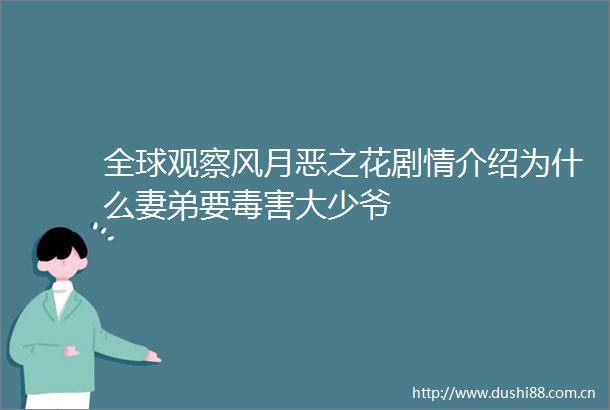 全球观察风月恶之花剧情介绍为什么妻弟要毒害大少爷