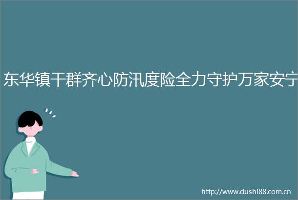 东华镇干群齐心防汛度险全力守护万家安宁