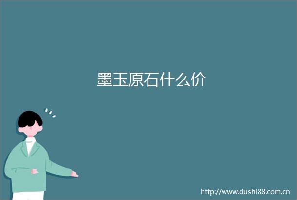 墨玉原石什么价