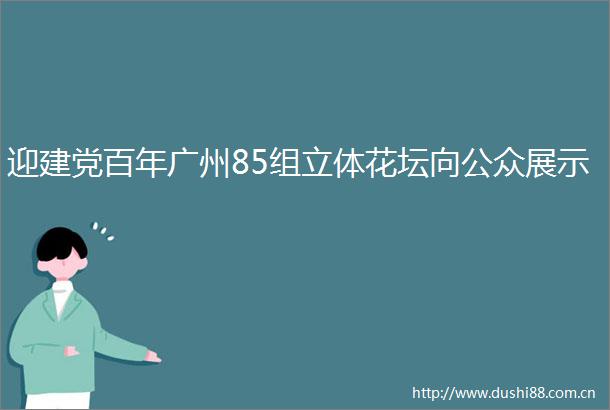 迎建党百年广州85组立体花坛向公众展示