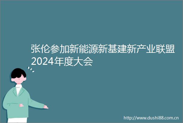 张伦参加新能源新基建新产业联盟2024年度大会