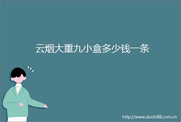 云烟大重九小盒多少钱一条